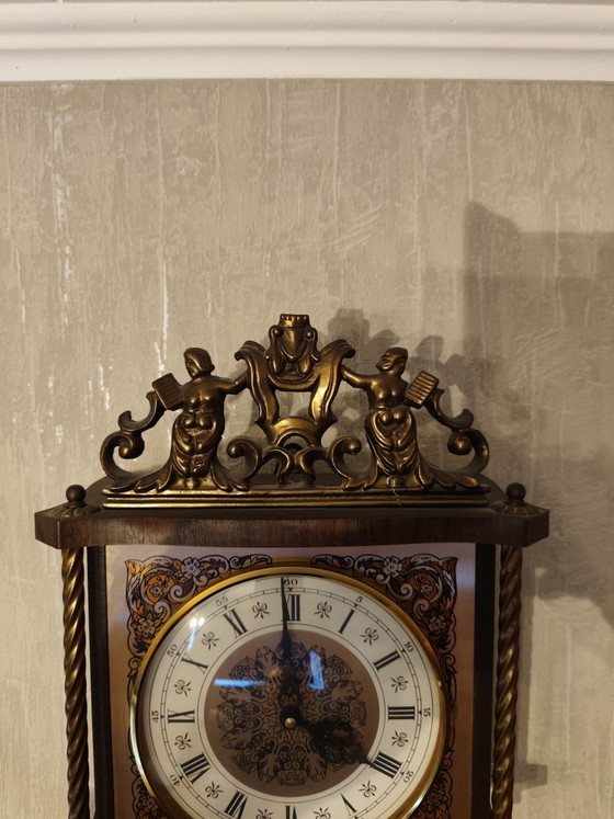Horloge murale Zaanse vintage – Pendules, Verre, Bois (photo 11 of 12)