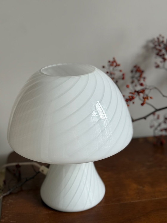 Image 1 of Vintage mushroom table lamp - Murano glass - 1970s