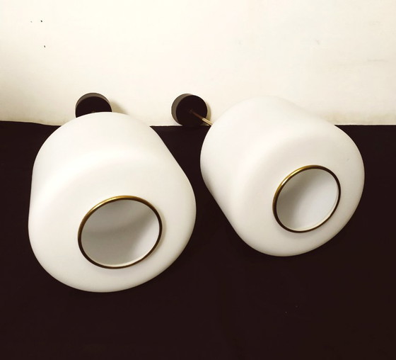 Image 1 of Lámparas colgantes de Stilnovo, años 50, lote de 2