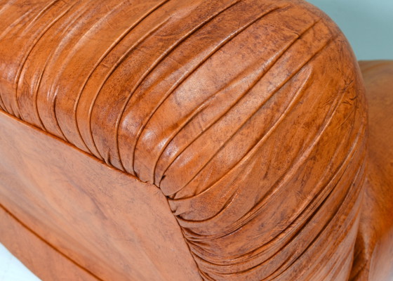 Fauteuils Giuseppe Rossi di Albizzate en cuir, Italie, années 1970, Chaises & fauteuils, Marron (photo 18 sur 20)