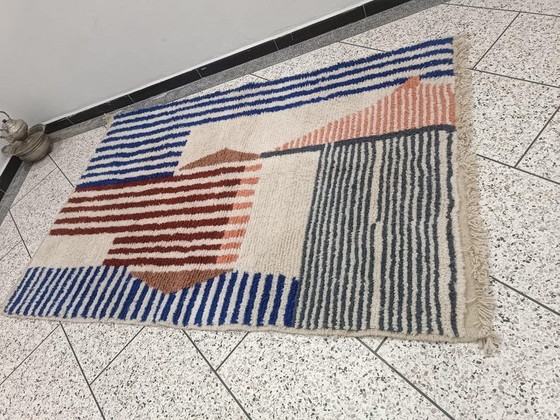 Alfombra bereber tradicional hecha a mano de 150/250 cm. – Aime Té, Wool (photo 7 of 9)