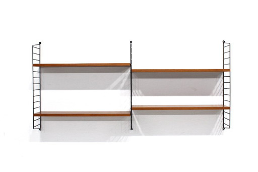 ¡Como nuevo! Estante vintage de teca Nisse Strinning, mediados de siglo, años 60 y 70, n.° 2