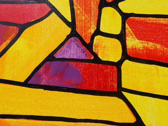 Image 1 of Abstractie A1369 - abstract schilderij XXL