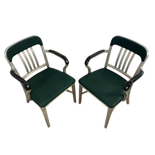 Rara coppia di poltrone americane GoodForm in alluminio.