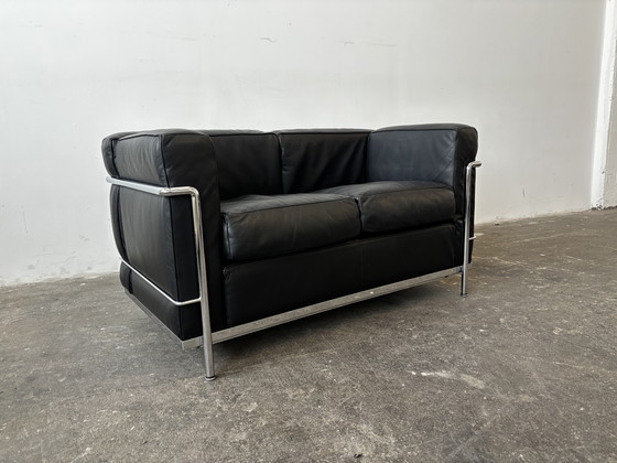 Image 1 of Cassina LC 2 by Le Corbusier designer sofa couch leather original!