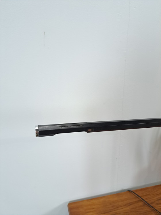 Image 1 of Kippbare Schreibtischlampe aus schwarzem Metall mit verchromten Details