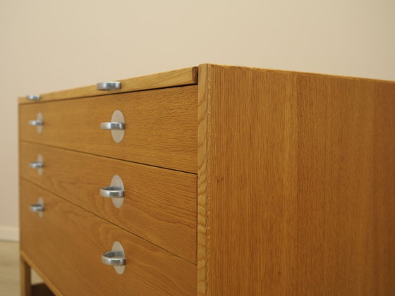 Commode danoise plaquée avec plateau coulissant, années 70 – Bois (photo 17 of 18)