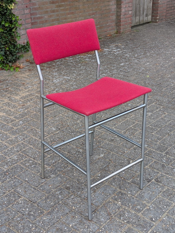 Originele Martin Visser SB 07 Barkruk voor 't Spectrum - Rood – Barkrukken, Wool, rvs (photo 3 of 13)