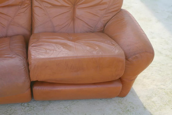 Image 1 of Fauve" Leather Modular Sofa