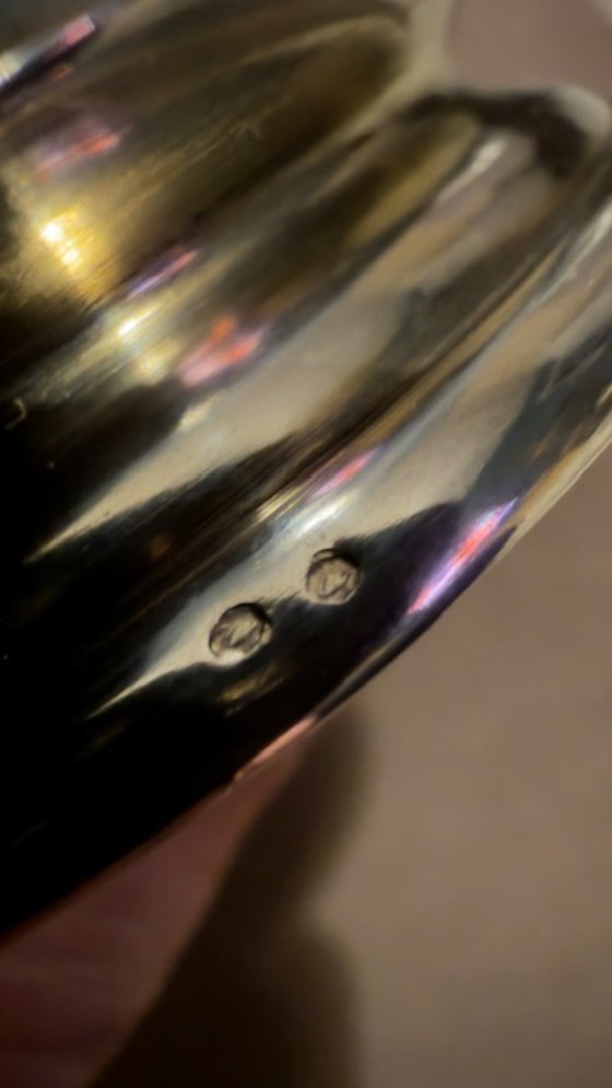 Image 1 of Mosterdpot Sterling Zilver .916 Leitão & Irmão (Koninklijke Juwelier) & China Porselein