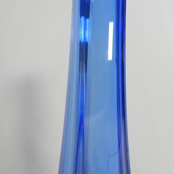 Image 1 of 59 cm tall blue Murano vase, 1950s