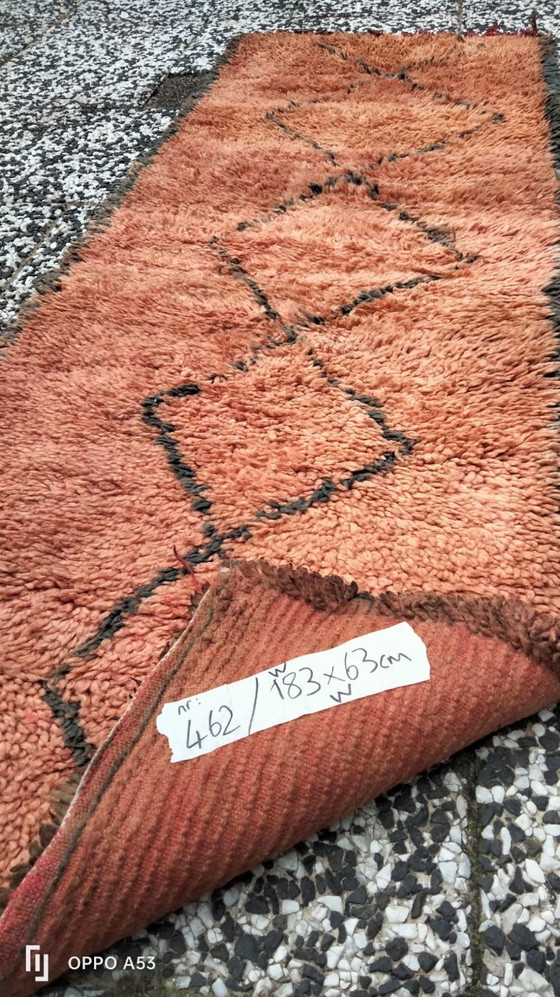 Image 1 of Handgeknoopt Berber kleed wol 183x63cm