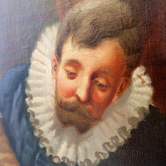 Image 1 of Öl auf Leinwand "Tavernen-Szene" - Ferdinand Tirius (1896-1976)