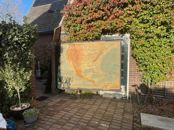 Image 1 of Carte murale/carte vintage XXL des États-Unis et de l'Amérique centrale