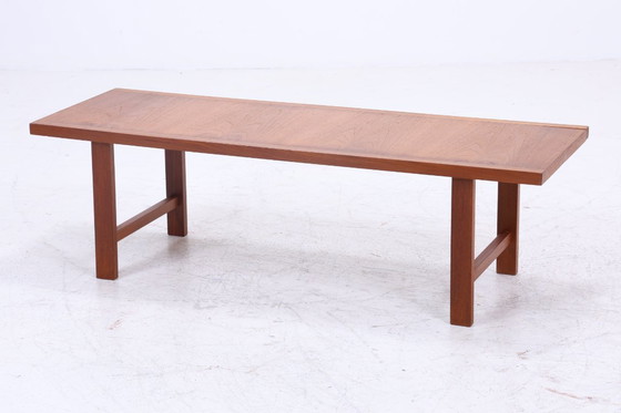 Image 1 of Beautiful vintage teak coffee table | Mid - Century side table Telephone table 60s retro living room #09-04