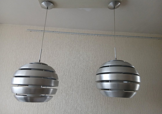 2x Eglo Mercur Lampada a sospensione – Vintage – Lampade a sospensione, Vetro, Alluminio (photo 4 of 8)