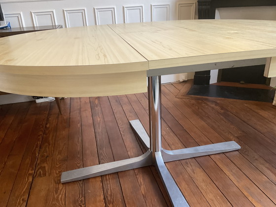 Image 1 of 70's Dining Table with Extendable Leaf