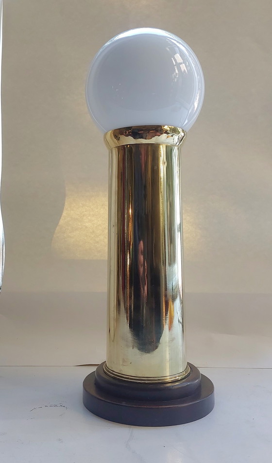 Image 1 of WW2 Artillery shell table lamp. 