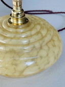 Suspension Art Déco française en verre marbré – années 1930