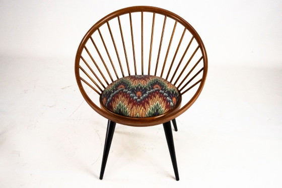 Image 1 of Pair of Yngve Ekström Circle Chairs for Swedese, Sweden 1950s – Original Upholstery