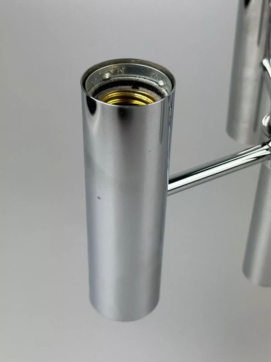 Image 1 of 60s 70s 6-light Sputnik chandelier by Hustadt Leuchten Germany