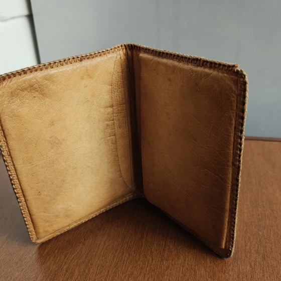 Vintage Genuine Python Snake Skin Wallet – Brown Leather Bifold – Gifts (photo 11 of 12)