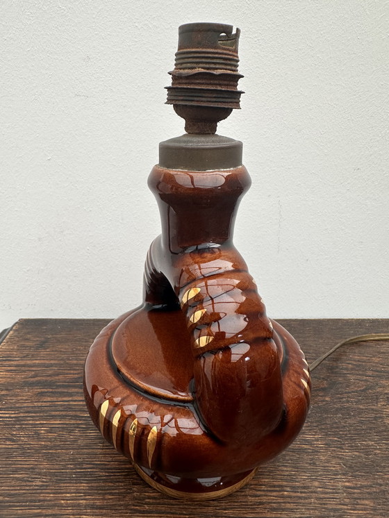Image 1 of Small ceramic lamp base from the late 40s-early 50s, attributed to Vallauris