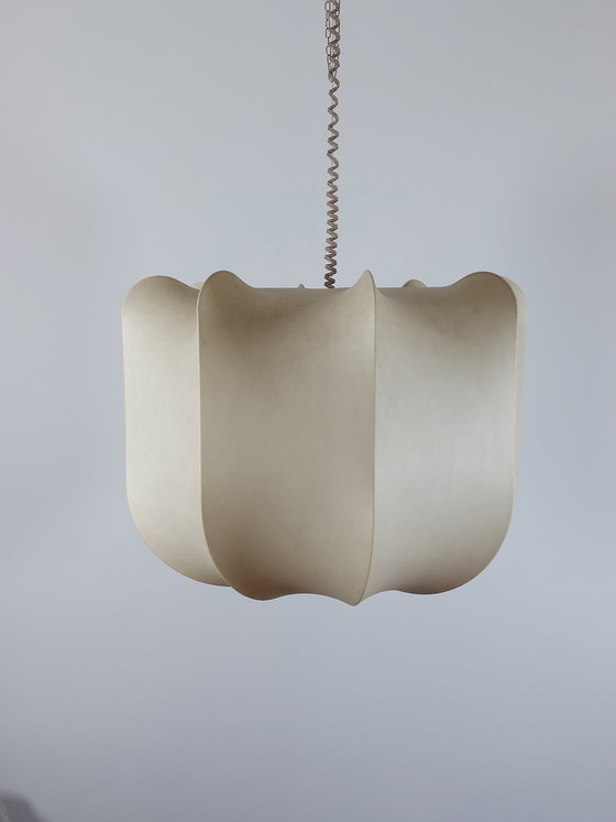 Image 1 of Very large vintage Cocoon pendant lamp by Friedel Wauer for Goldkant