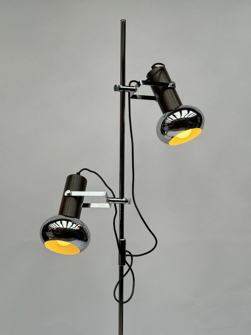 Vintage Herda Chrome Eyeball Floor Lamp – Adjustable Mid Century Space Age Design