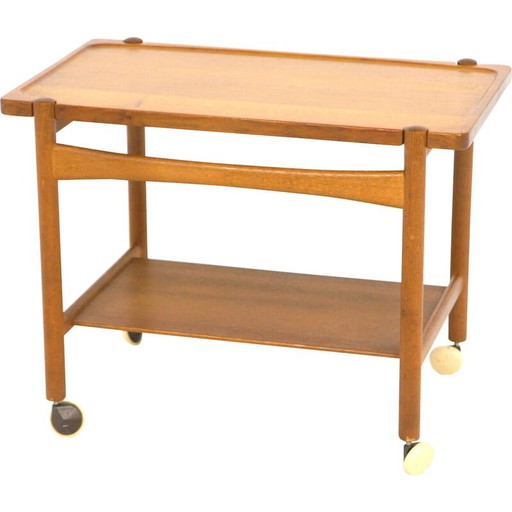 Mesa de servicio vintage "Jean" con ruedas, de Poul Volther (Suecia, 1960)