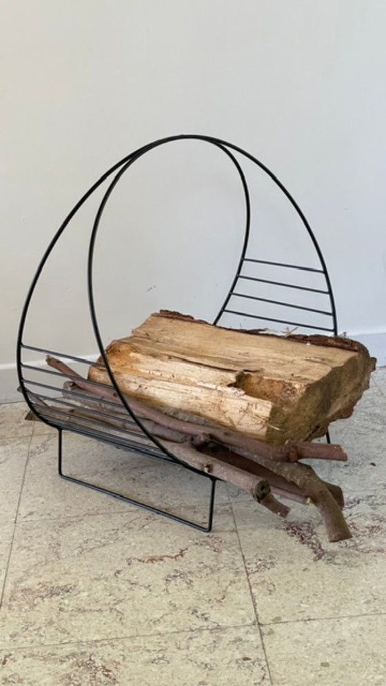 Vintage Magazine Rack Log Holder – Metal (photo 25 of 44)