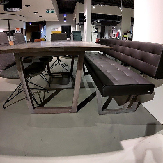 Image 1 of Rolf Benz Linear dining table - 220x98 (set of 3 dining chairs and dining bench)