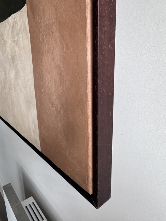 Abstract Painting (100x120 cm) Horizon No. 1 🧡🌾 – Atelier Beau, Paintings & Drawings, Wood, Canvas (photo 3 of 8)