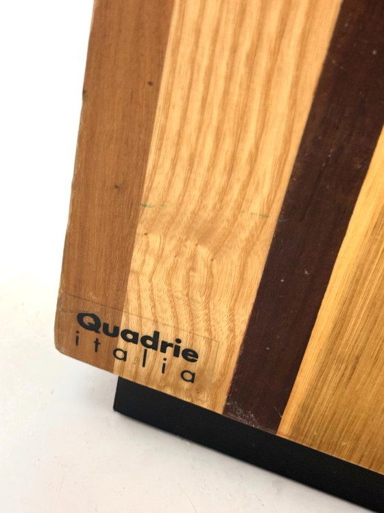 Tavolino da caffè italiano scultoreo con base geometrica in legno – Tavolini da caffè, Glass, Wood (photo 9 of 10)