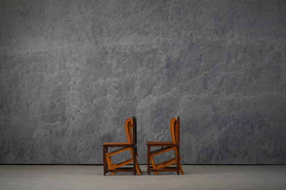 Image 1 of Chaises de salle à manger vintage au design sculptural unique, France années 1960, lot de 2