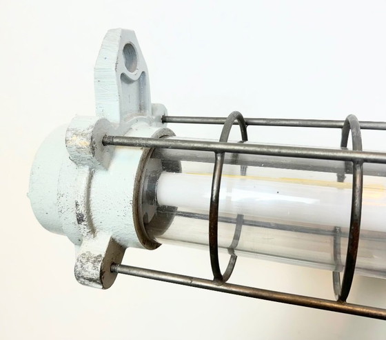 Image 1 of Lampada a sospensione industriale grigia di Elektrosvit, anni '80