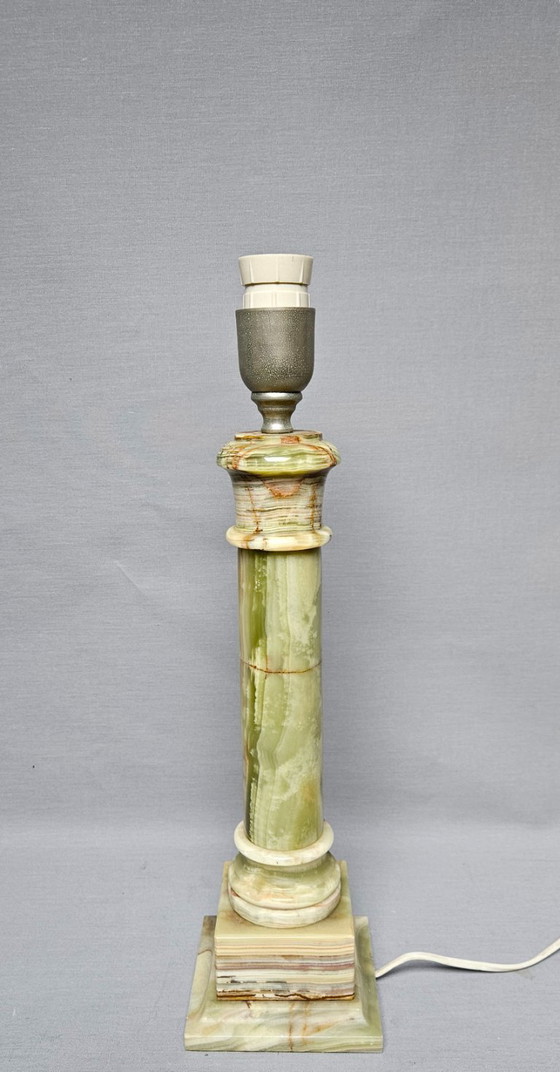 Polished Green Onyx Marble, Metal Fixture. – Table lamps (photo 4 of 12)
