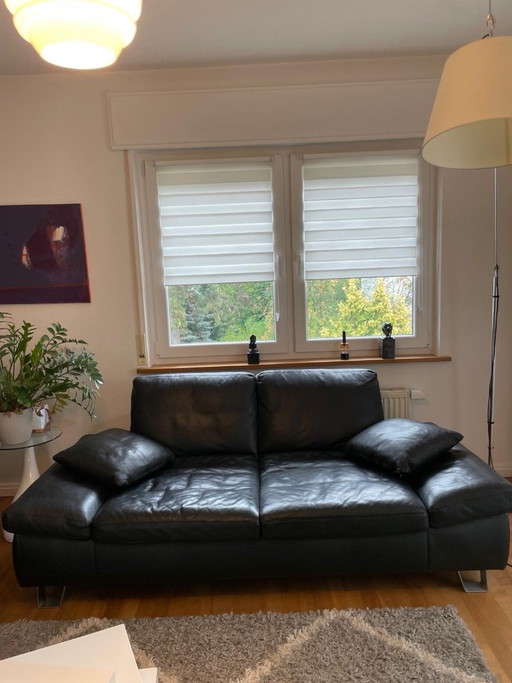 Leather 2-seater sofa – banken, Metal (photo 2 of 7)