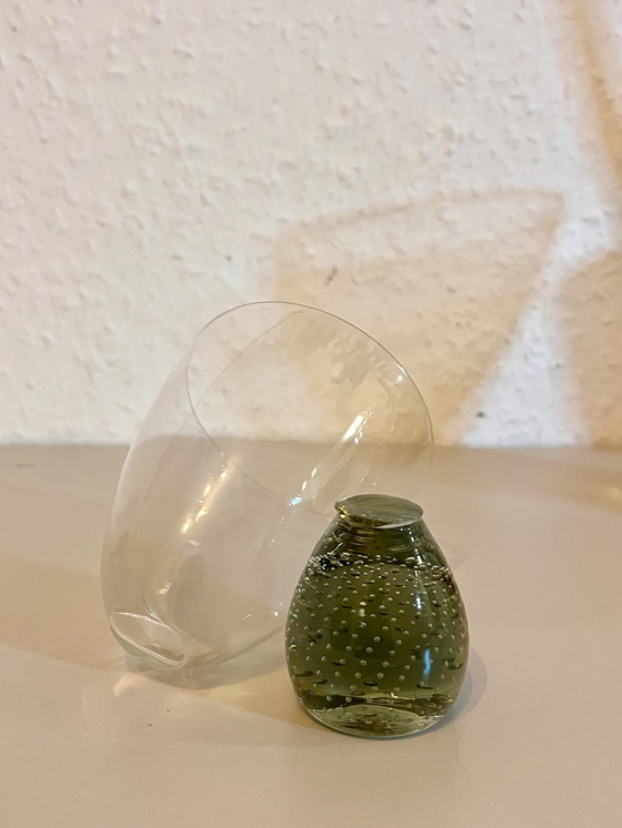 Image 1 of Vintage Italy Murano Wein Gläser 60er mit Blasendekor