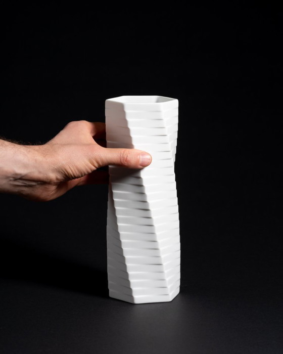 Image 1 of ROSENTHAL Studio-Line WERNER UHL Bisque Porcelain Vase Trio PISA Postmodernism