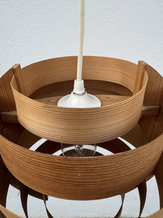 Image 1 of Lámpara colgante de madera de Hans Agne Jakobsson, años 60