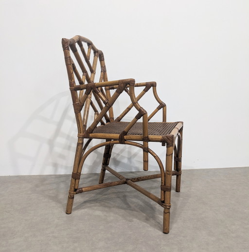 Vintage Rattan bambous  armchair 