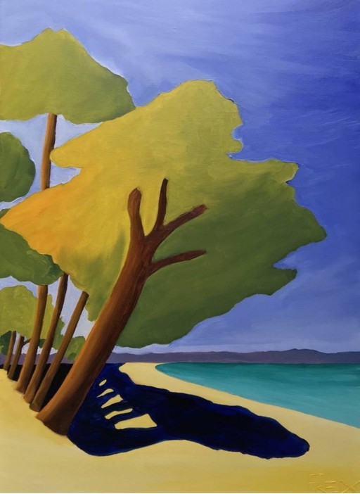 Öl auf Leinwand. Größe 46 x 33 cm.