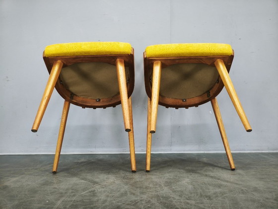 Image 1 of Ensemble de 4 chaises de salle à manger TON en hêtre, style Mid-Century, Tchécoslovaquie, années 1970