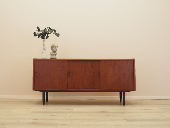 Credenza in teak di Westergaards Møbelfabrik con ante scorrevoli, design danese anni '70 – Credenze, Legno (photo 2 of 15)