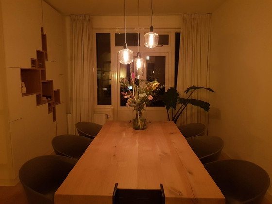 Wooden Table With Steel Legs – Oldwood, Dining tables, Metal (photo 6 of 7)