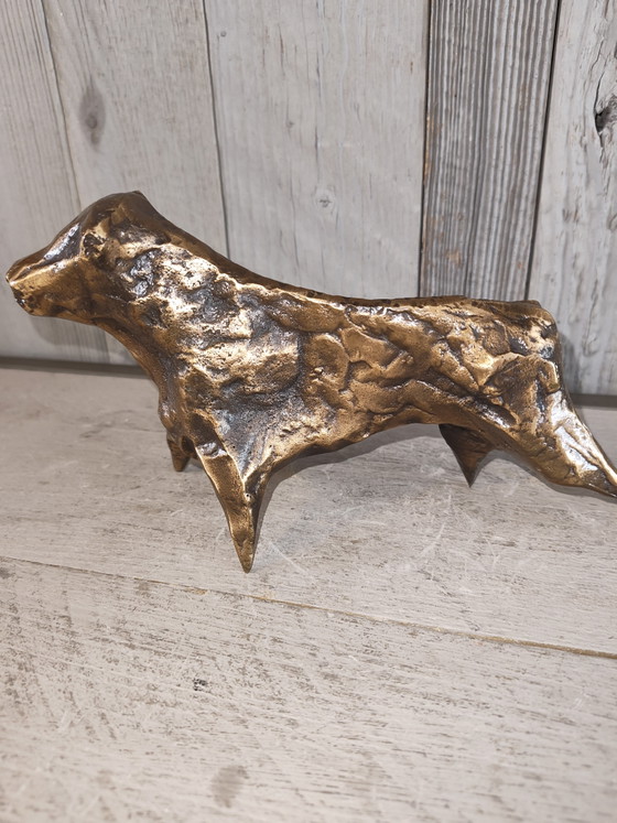 Image 1 of Bronzen beeldje stier
