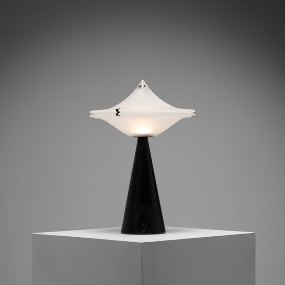 'Alien' Table Lamp by Luciano Cesaro for Tre Ci Luce, Italy, 1970s, Metal, Black, Space Age (photo 3 of 11)