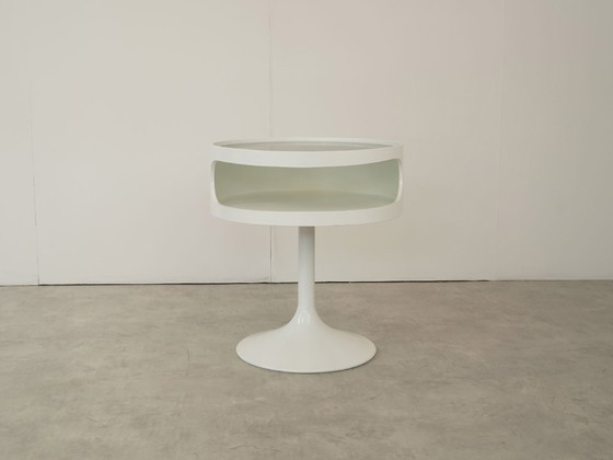Image 1 of Table d'appoint Opal Luna, design vintage, style années 70, époque spatiale
