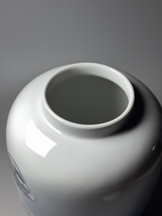 Image 1 of Royal Copenhagen Porcelain Jar with Lid, Hand-Painted Underglaze, 24 cm 